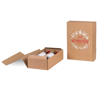 Carton cadeau pour bouteilles CHRISTMAS JOY