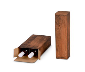 Carton de rangement pour bouteilles vintage