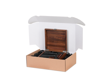 Boîte cadeau avec couvercle à charnière, intérieur blanc