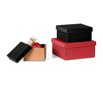 Boîte cadeau avec couvercle, ondulée