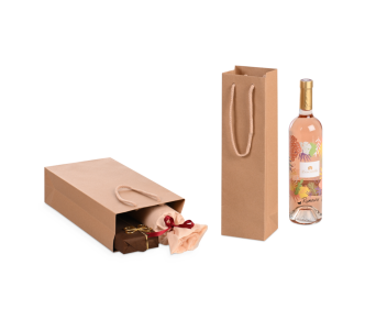 Sac cadeau en papier kraft brun