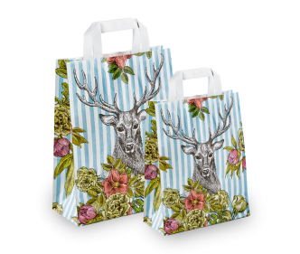 Sac en papier avec tête de cerf