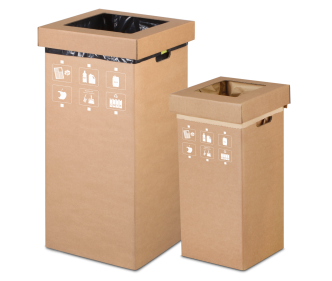 Collecteur de déchets en carton ondulé