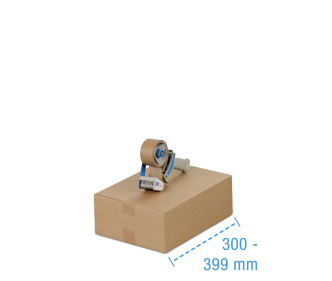 Boîte pliable simple & double cannelure brune, 300 à 399 mm de longueur