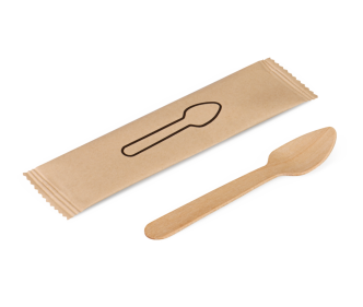 Cuillère à café en bois ciré, emballé indiv.
