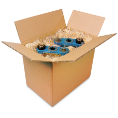 Boîte pliable triple cannelure brune