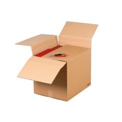 Boîte pliable à hauteur variable double cannelure