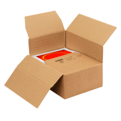 Carton avec fond automatique NIVEAU-BOX à hauteur variable