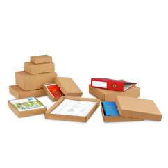 Boîte télescopique avec couvercle brune