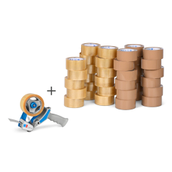 Sets de rubans adhésifs PP fort 36 rouleaux + dévidoir manuel