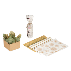 papier enrouleur orné pour présent & bouteille