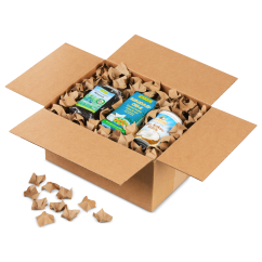 Chips d'emballage en papier dans un sac en plastique