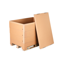 Rehausse de palette en carton ondulé avec couvercle