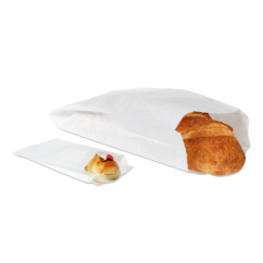 Sachet en papier à soufflets blanc