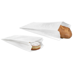 Sachet plat en papier pergamine, blanc