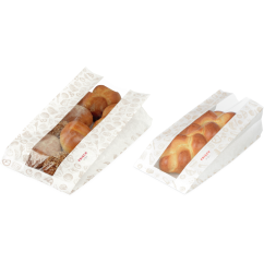 Sachet à soufflet avec bande visible «FRISCH & fein»