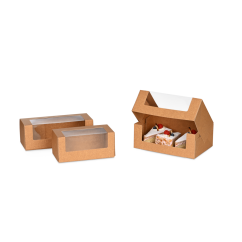 Carton avec fenêtre brun