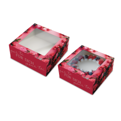 Carton à gâteau avec fenêtre « pour toi »