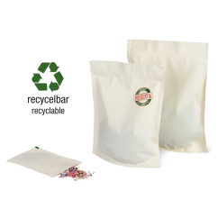 Doypack Sachet PE recyclable avec protecteur des arômes