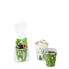Gobelet pour boissons chaudes, couche PE NOEL EN FORET