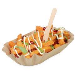 Barquette en carton brun, non couché