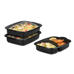Barquette repas en PP & couvercle