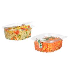 Saladier en rPET rectangulaire avec couvercle
