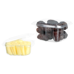 Barquette rPET carré avec couvercle