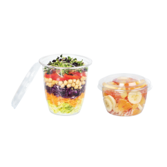 Gobelet traiteur gourmet en rPET ELEGANCE & couvercle