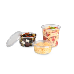 Gobelet rond en rPET CLASSIC avec couvercle