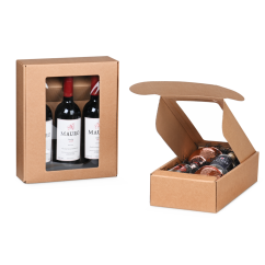 Carton cadeau pour bouteilles avec fenêtre
