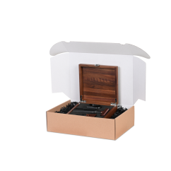 Boîte cadeau avec couvercle à charnière, intérieur blanc