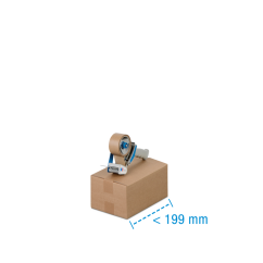 Boîte pliable simple & double cannelure brune, longueur à max. 199 mm