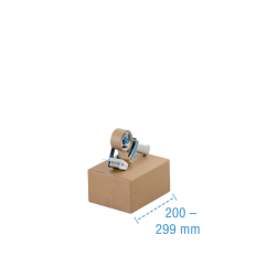 Boîte pliable simple & double cannelure brune, 200 à 299 mm de longueur