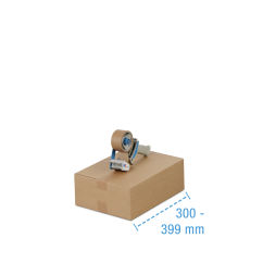 Boîte pliable simple & double cannelure brune, 300 à 399 mm de longueur