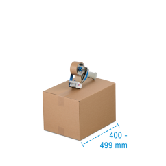 Boîte pliable simple & double cannelure brune, 400 à 499 mm de longueur