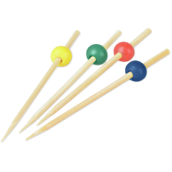 Brochettes en bambou avec boule