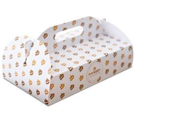 Boîte à pâtisseries avec poignée