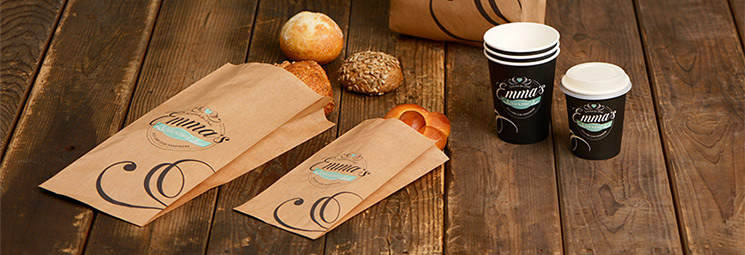 Bedruckte Bäckereiverpackungen