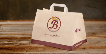 Individuell bedruckte Tragetasche der B&auml;ckerei Balletshofer