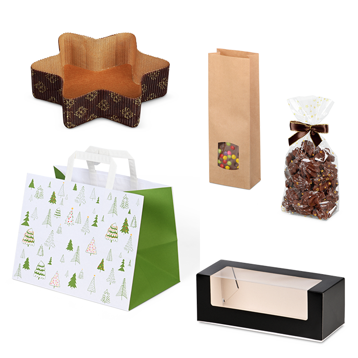 Verpackungen für weihnachtliche Backwaren