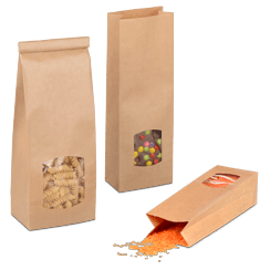 Sachets en papier avec fenêtre