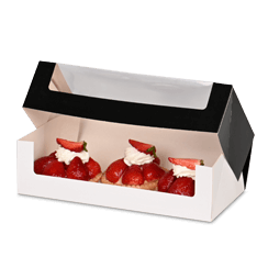 Boîtes à gâteaux avec fenêtre transparente