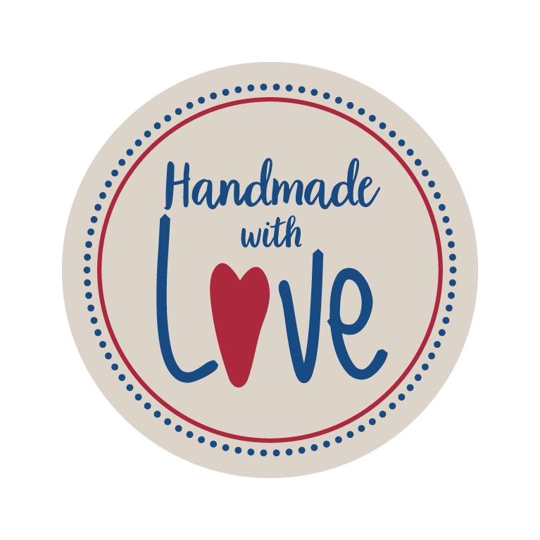 Étiquettes à motifs «Handmade with love» Étiquettes à motifs «Handmade with love»