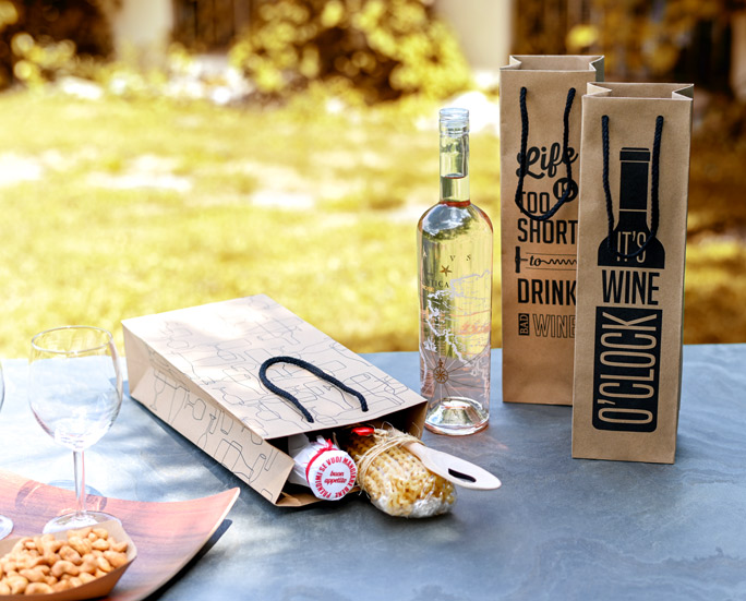 Flaschentaschen als elegante Verpackung