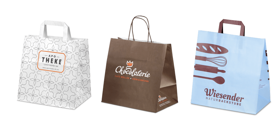 bedruckte Papiertragetaschen