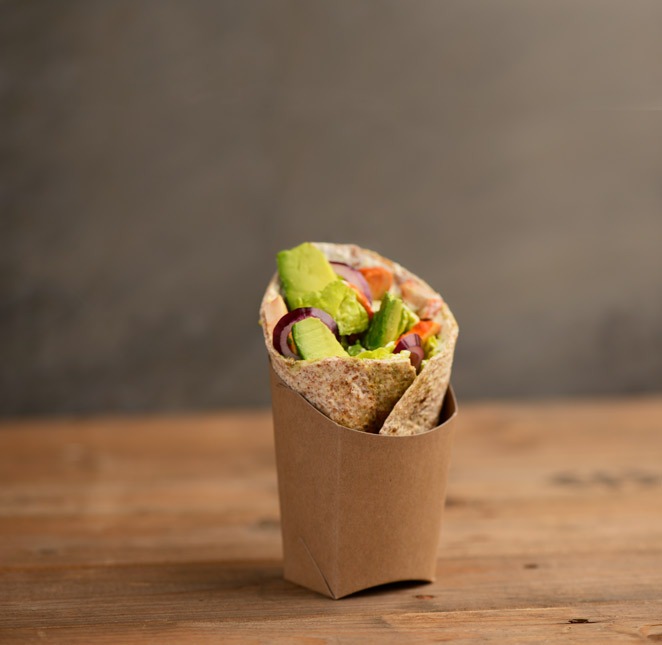 Frischer Wrap in unserem Wrap-Becher