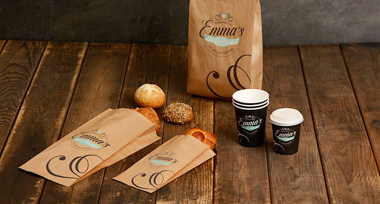 Emballages alimentaires avec impression publicitaire