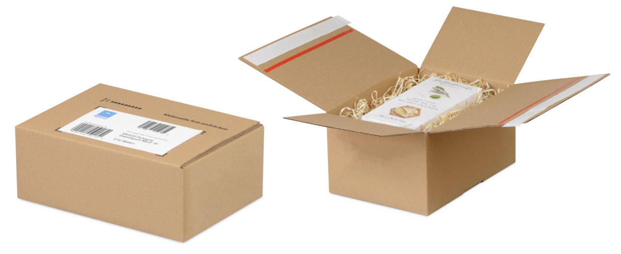 Versandkarton COMFORT-BOX RETURN PLUS wiederverschliessbar