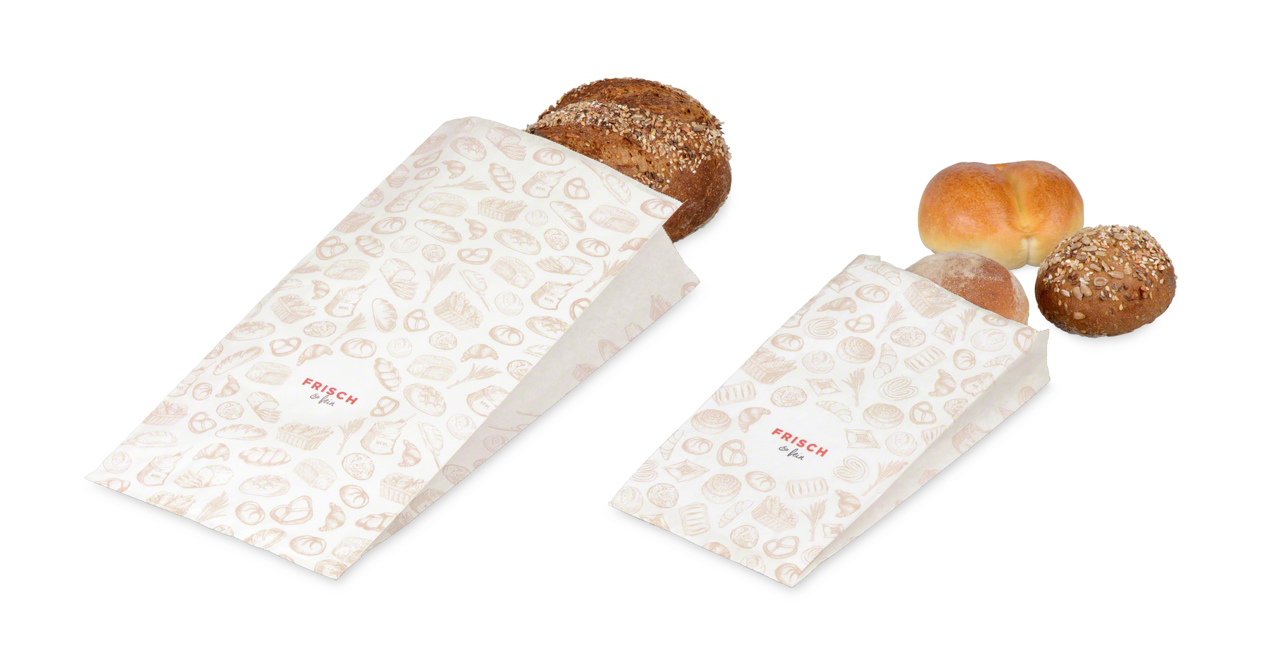 Papierfaltenbeutel «FRISCH & fein» Bäcker